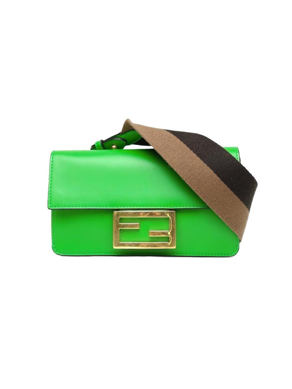 Fendi Crossbody Bag Green Calfskin #360186F64B